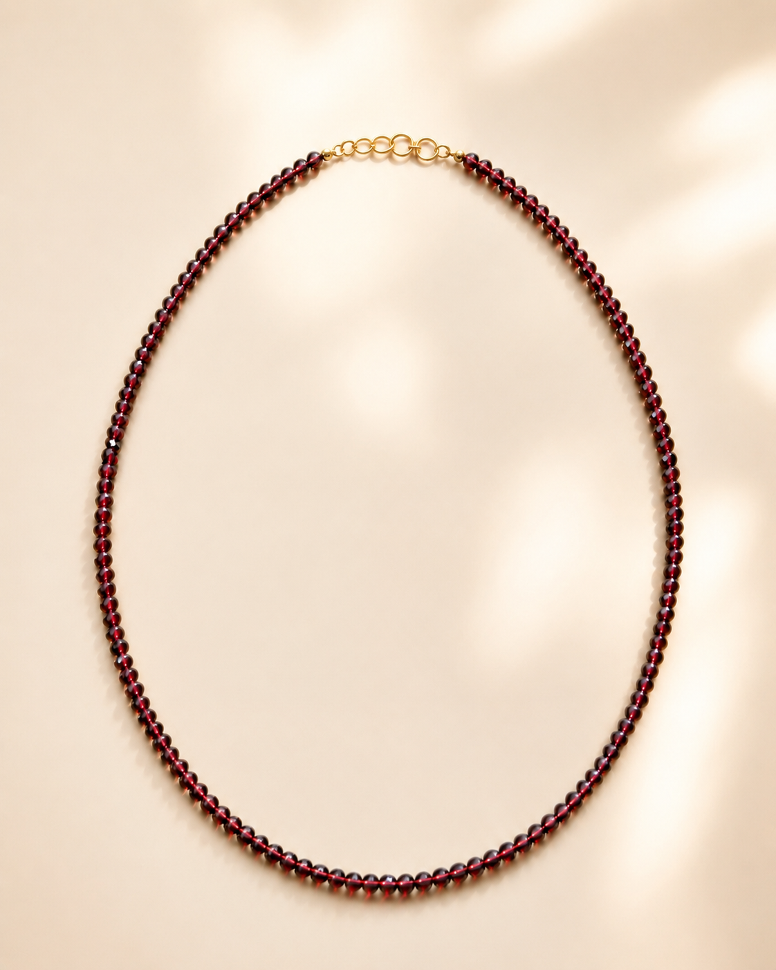 Náhrdelník Garnet Minimal Gold